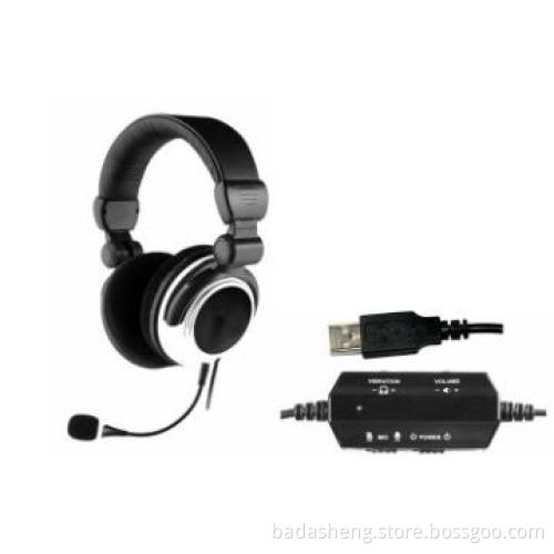 2.1 Vibration USB headset with detachable microphone